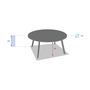Voir la diapositive 2 : HESPERIDE Table d'appoint ronde Saona Tonka - 70 cm - Hespéride