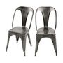 Voir la diapositive 1 : Rendez vous déco Lot de 2 chaises en métal chromé - Indus