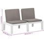 Voir la diapositive 6 : VIDAXL Salon de jardin 6 pcs avec coussins Plastique Blanc