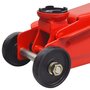 VIDAXL Cric de plancher hydraulique a profile bas 3 tonnes Rouge