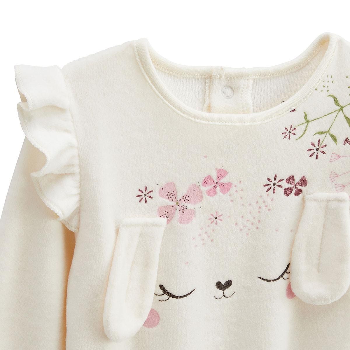 Petit Béguin Pyjama enfant 2 pièces en velours Mila