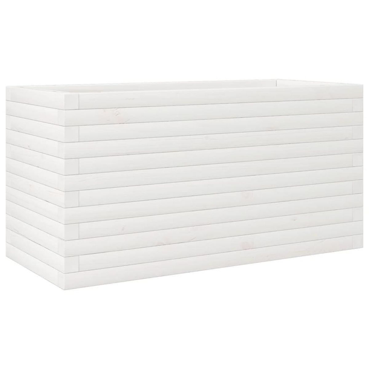 VIDAXL Jardiniere blanc 90x40x45,5 cm bois de pin massif