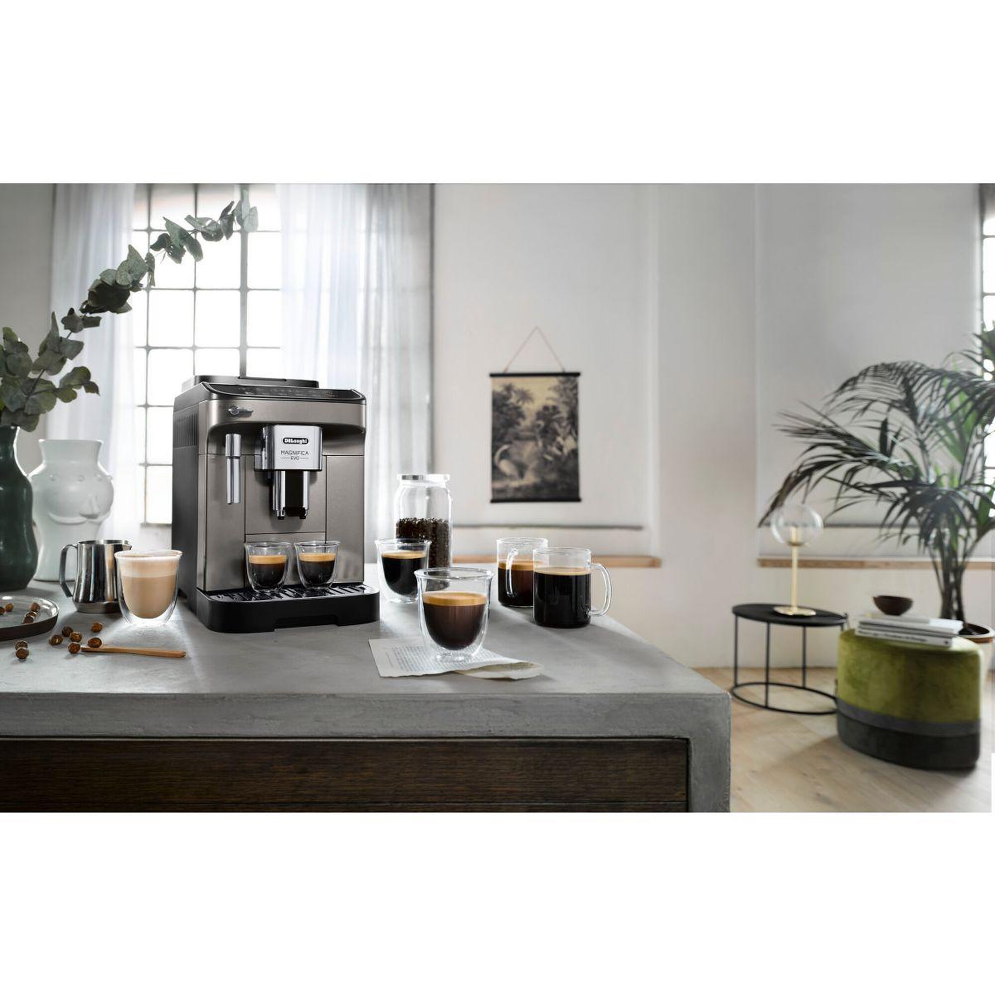 Voir la diapositive 4 : DELONGHI Expresso broyeur magnifica evo feb2942.tb titanium
