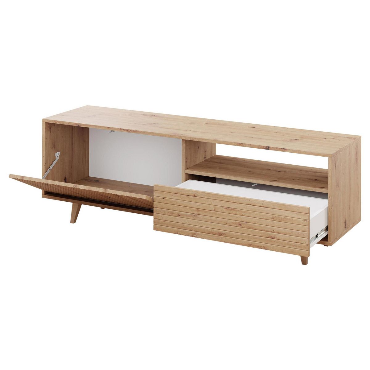 BEST MOBILIER Diego - meuble tv - effet bois - 152 cm