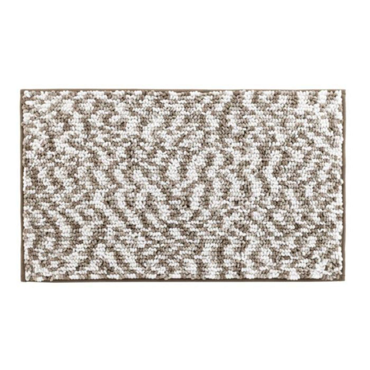 Paris Prix Tapis de Bain  Friza  45x75cm Sable & Marron