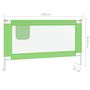 Voir la diapositive 6 : VIDAXL Barriere de securite de lit d'enfant Vert 140x25 cm Tissu