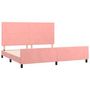 Voir la diapositive 4 : VIDAXL Cadre de lit sans matelas rose 200x200 cm velours