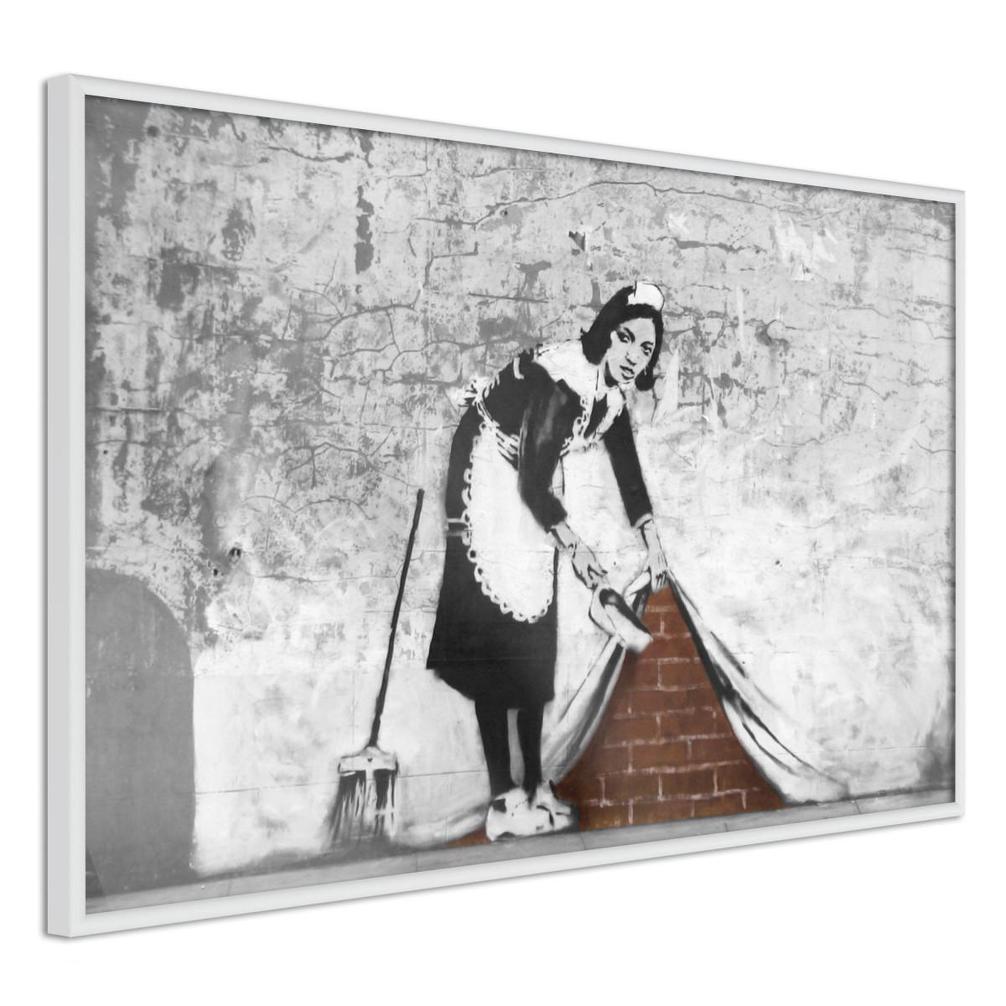 Paris Prix Affiche murale encadrée  banksy sweep it under the carpet