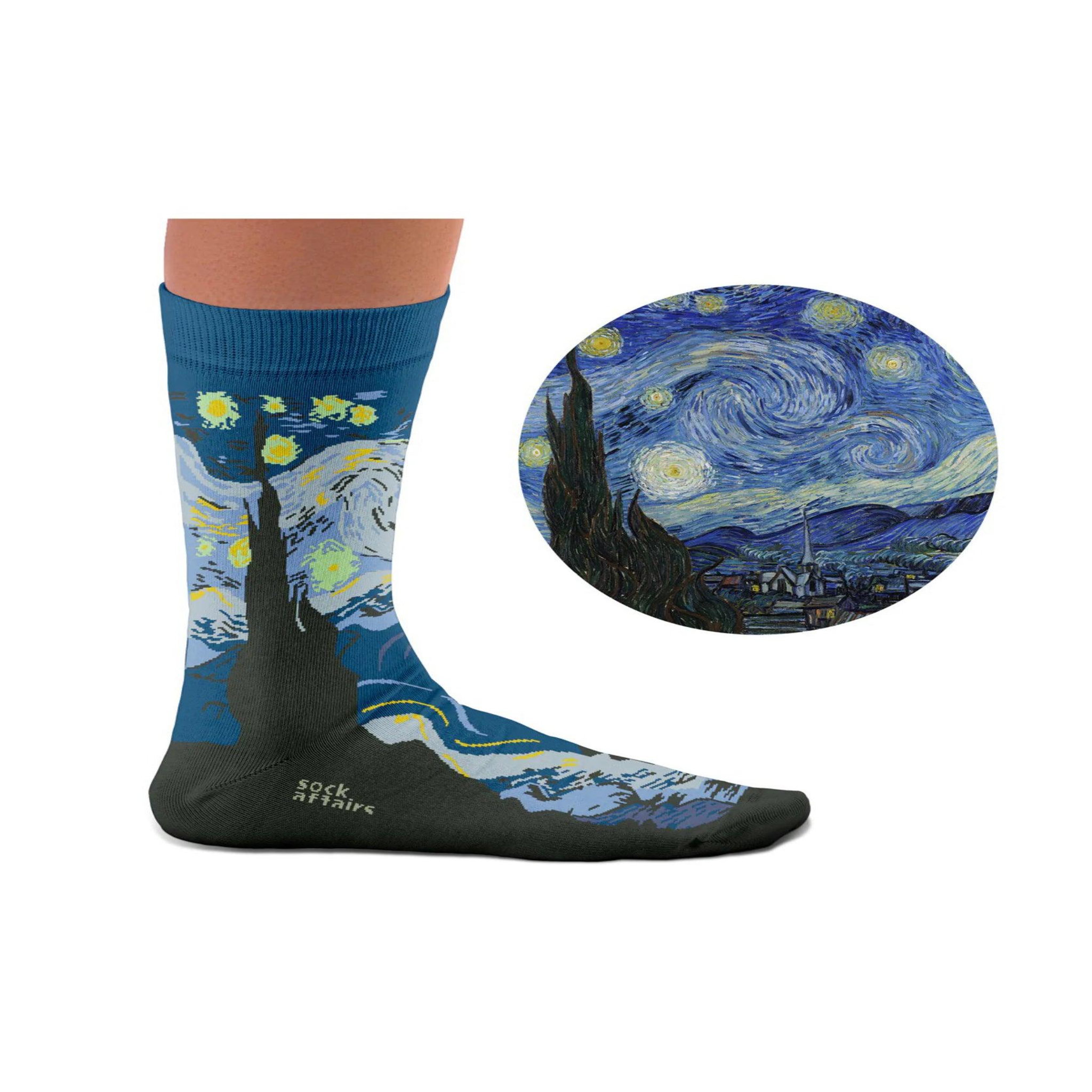 Voir la diapositive 2 : SOCK AFFAIRS Chaussettes la nuit étoilée, van gogh
