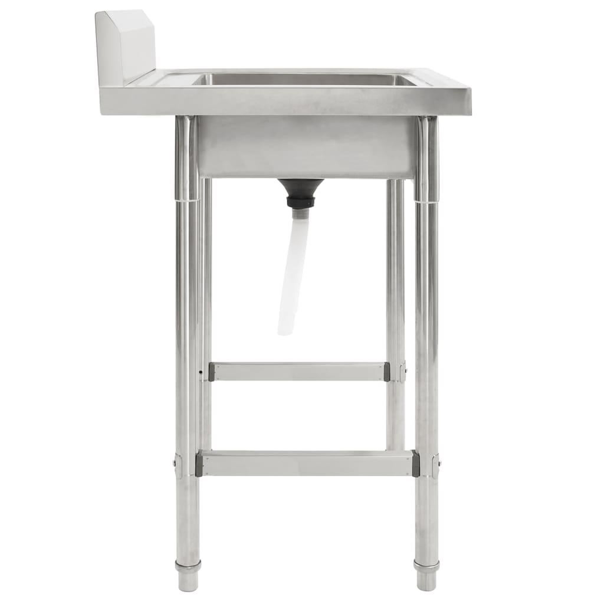 Voir la diapositive 3 : VIDAXL Evier de cuisine seul lavabo acier inoxydable