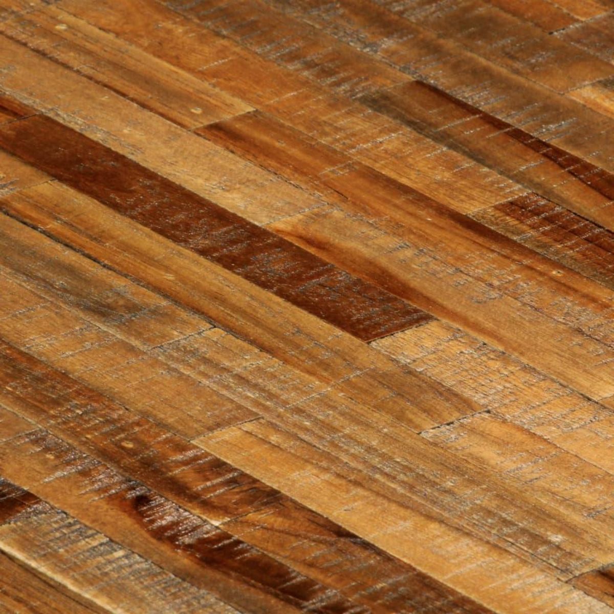 VIDAXL Table a manger Teck recycle et acier 180x90x76 cm