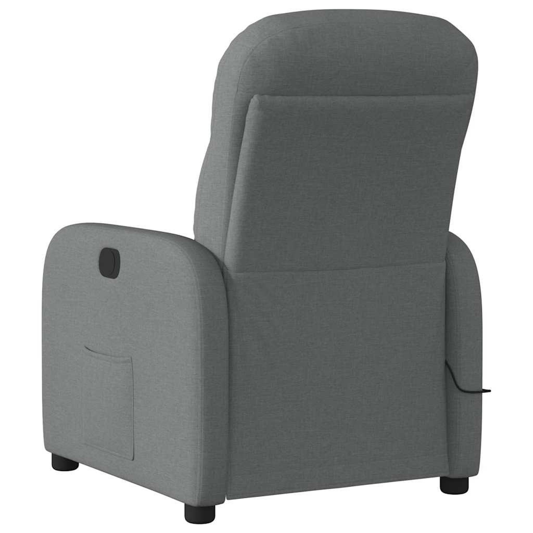 Voir la diapositive 5 : VIDAXL Fauteuil de massage inclinable Gris fonce Tissu