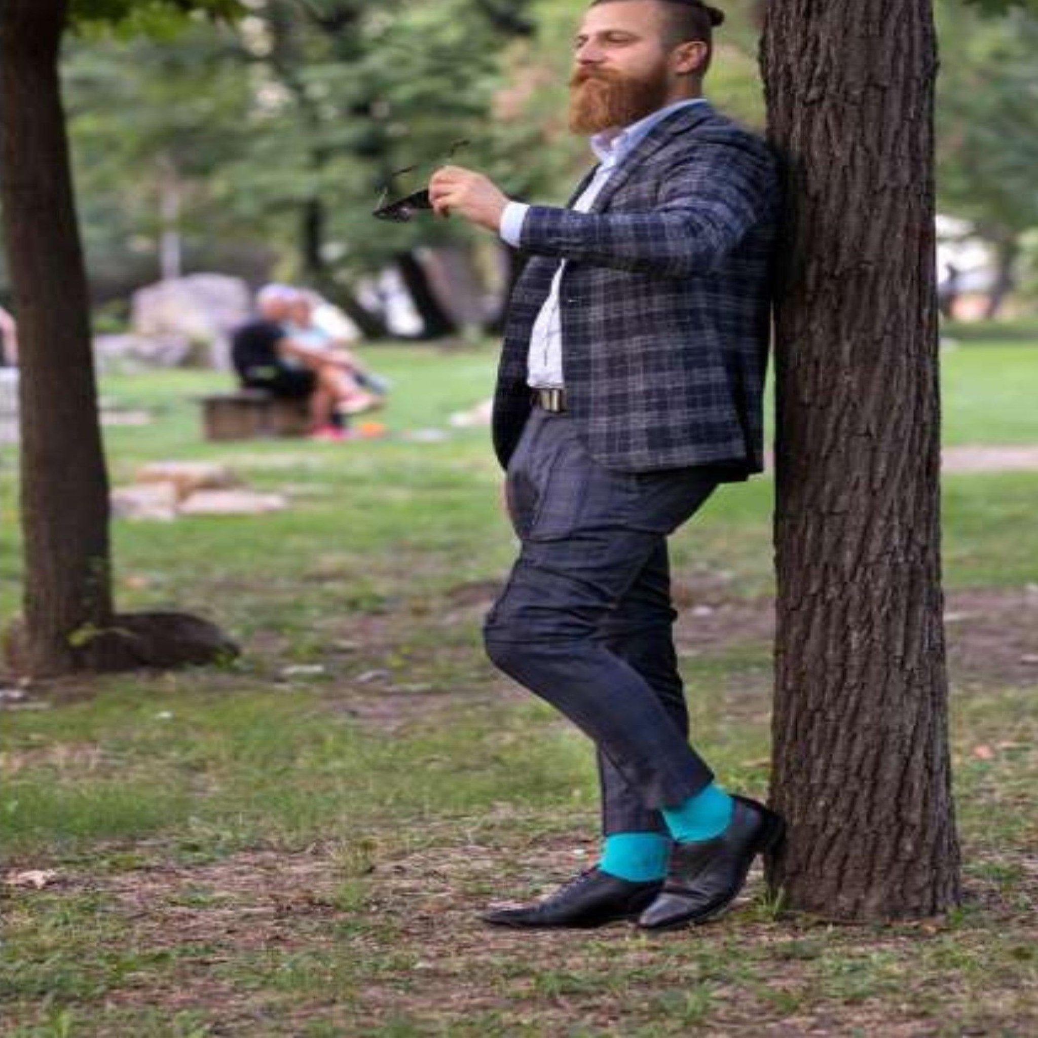 Voir la diapositive 4 : PIRIN HILL Chaussettes sans élastique coton bio turquoise