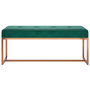 Voir la diapositive 3 : VIDAXL Banc Vert fonce 110x36x45 cm Velours