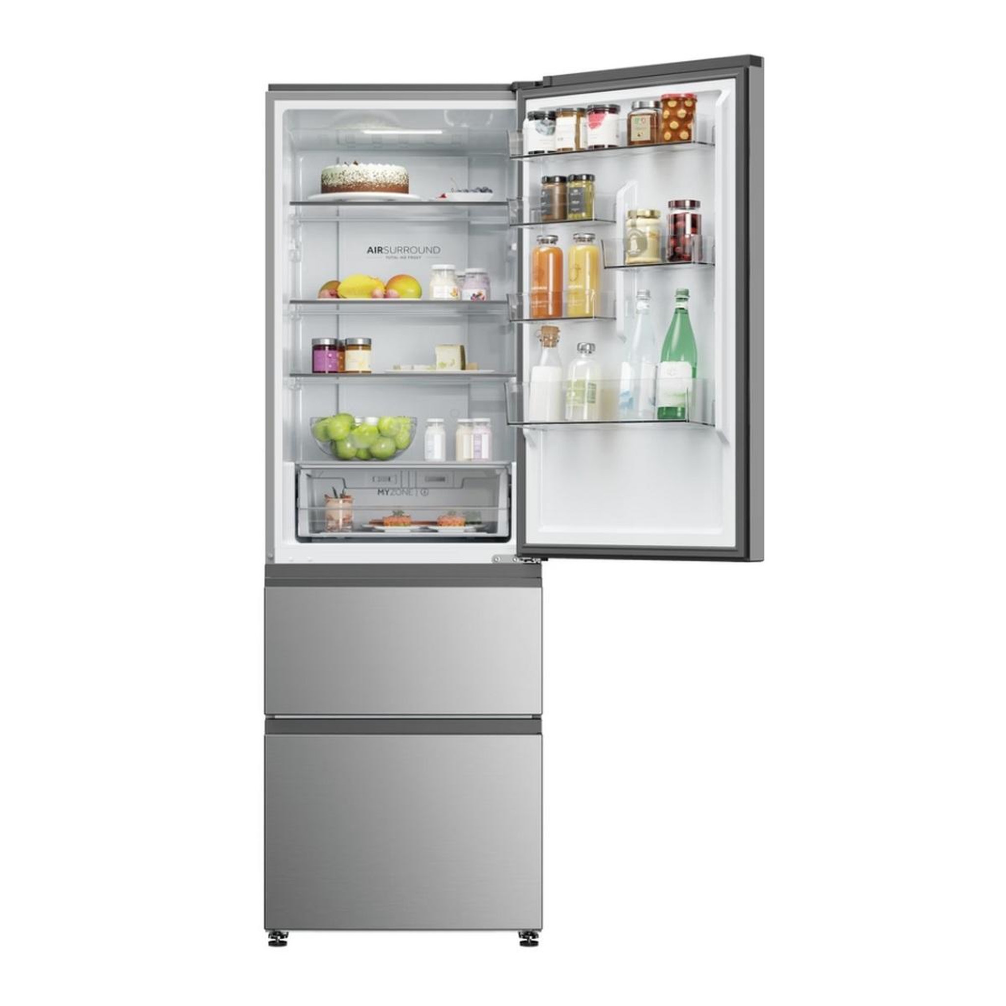 Voir la diapositive 6 : HAIER Réfrigérateur combiné 60cm 360l no frost argent - htw3618dnmg