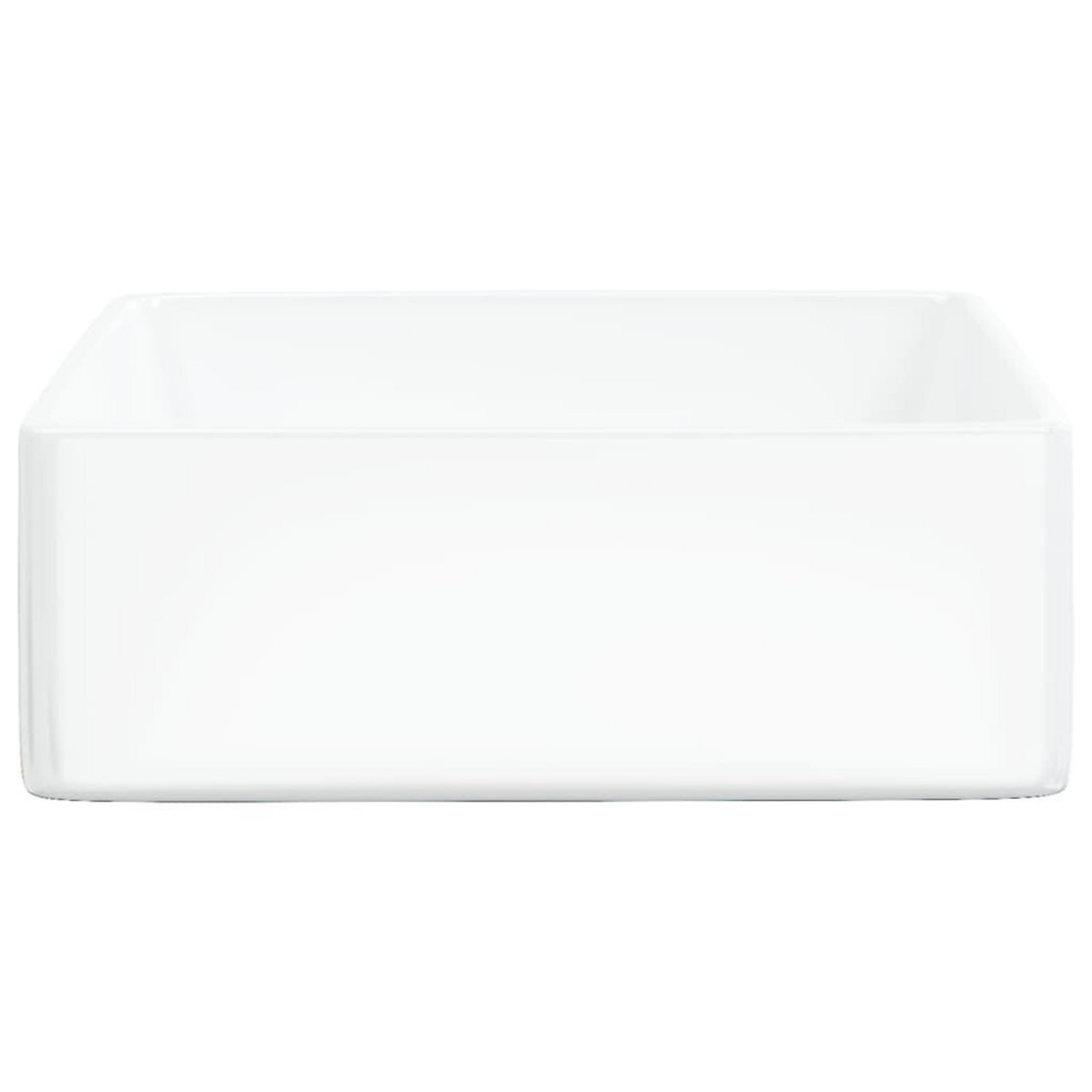 VIDAXL Lavabo blanc 37x37x13 cm ceramique carre