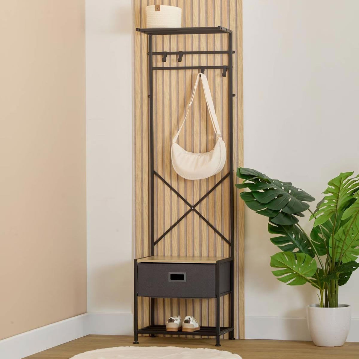 FIVE Vestiaire 4 Tiges  Tissa  160cm Gris Foncé