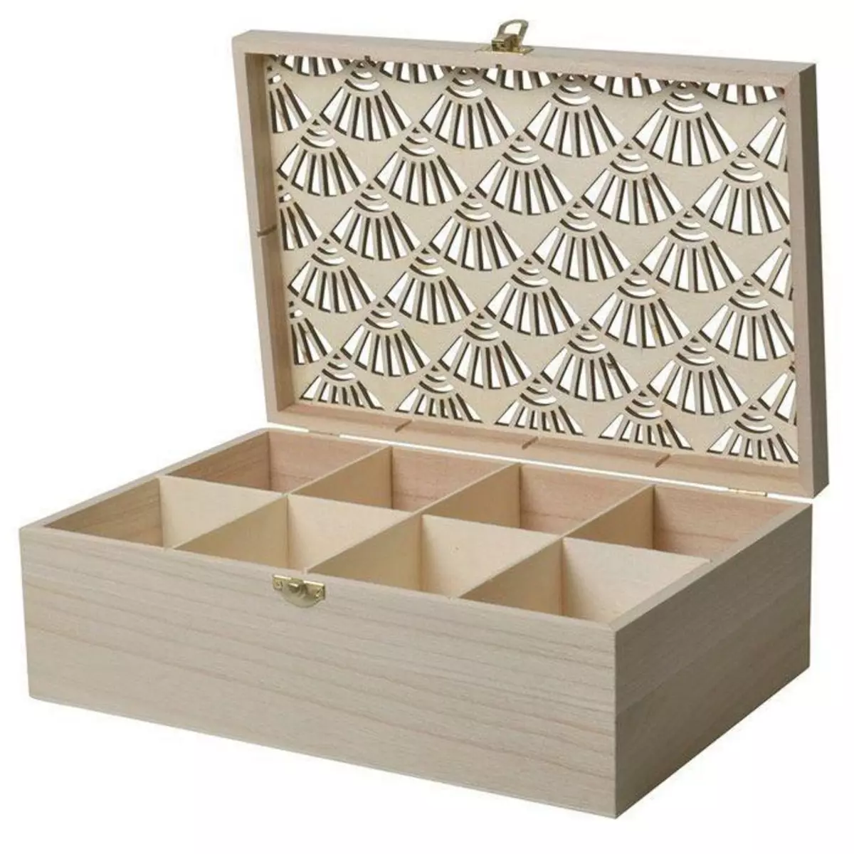 Artemio Boîte à bijoux en bois à customiser 25 x 20 x 6,5 cm