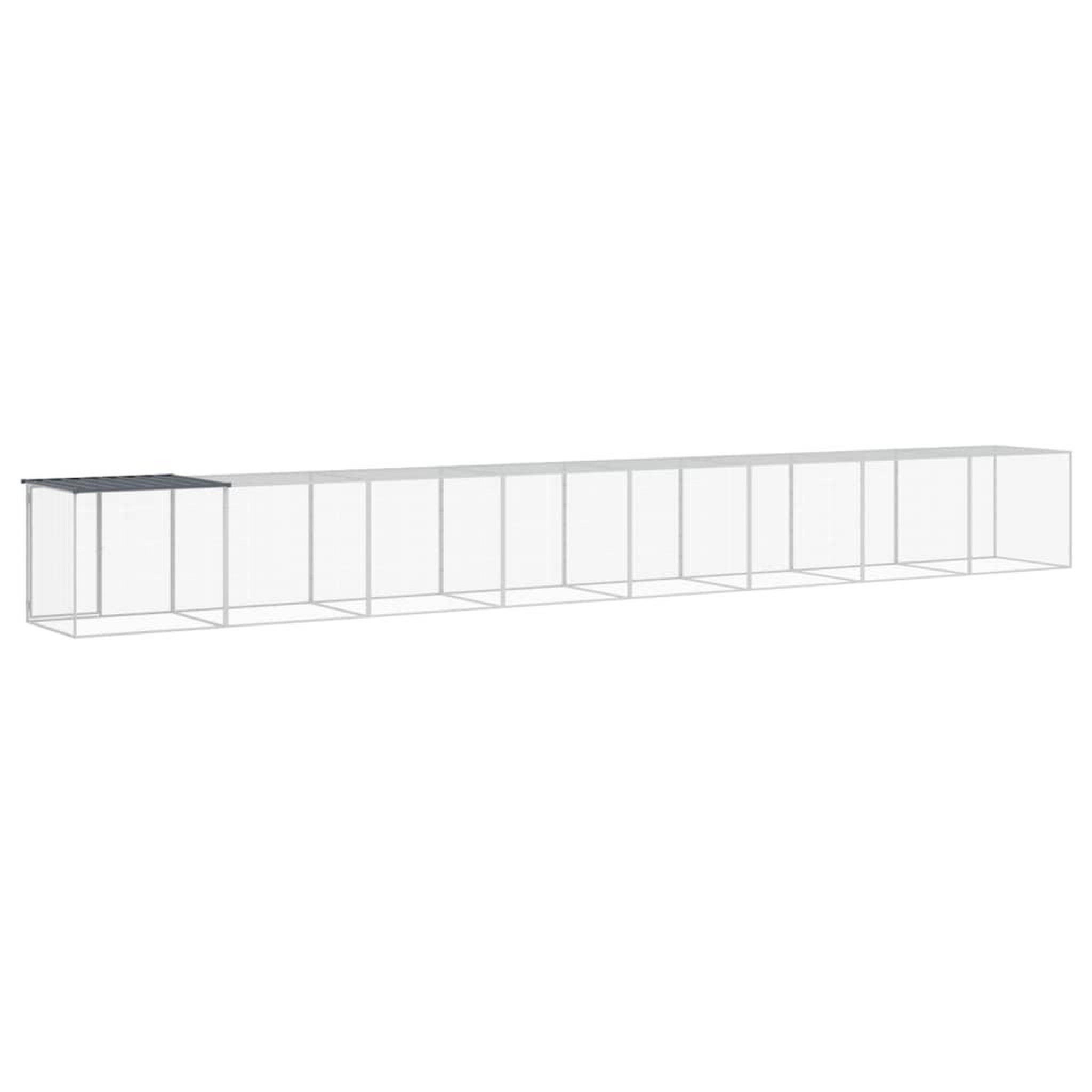 Voir la diapositive 5 : VIDAXL Poulailler avec toit anthracite 803x98x90 cm acier galvanise