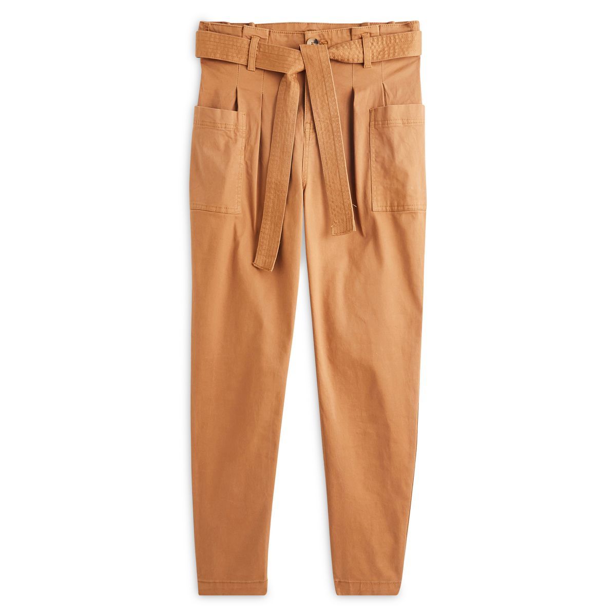 IN EXTENSO Pantalon beige camel chino taille haute femme