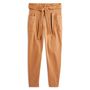 Voir la diapositive 3 : IN EXTENSO Pantalon beige camel chino taille haute femme