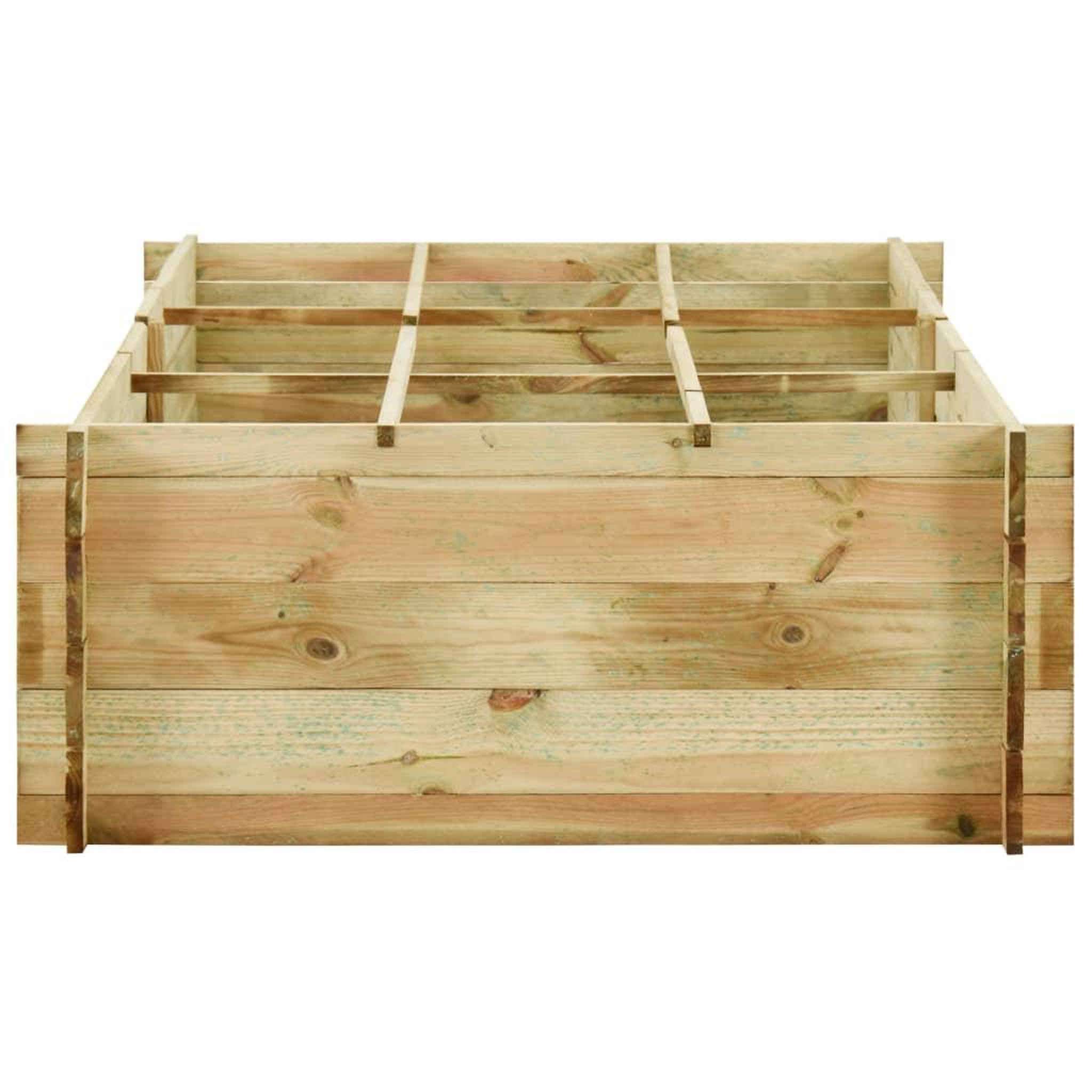 Voir la diapositive 3 : VIDAXL Jardiniere pour legumes Bois de pin impregne 197x100x40 cm