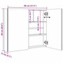 Voir la diapositive 6 : VIDAXL Armoire de salle de bain a miroir LED 80x12,2x68 cm