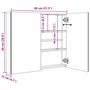 Voir la diapositive 6 : VIDAXL Armoire de salle de bain a miroir LED 80x12,2x68 cm
