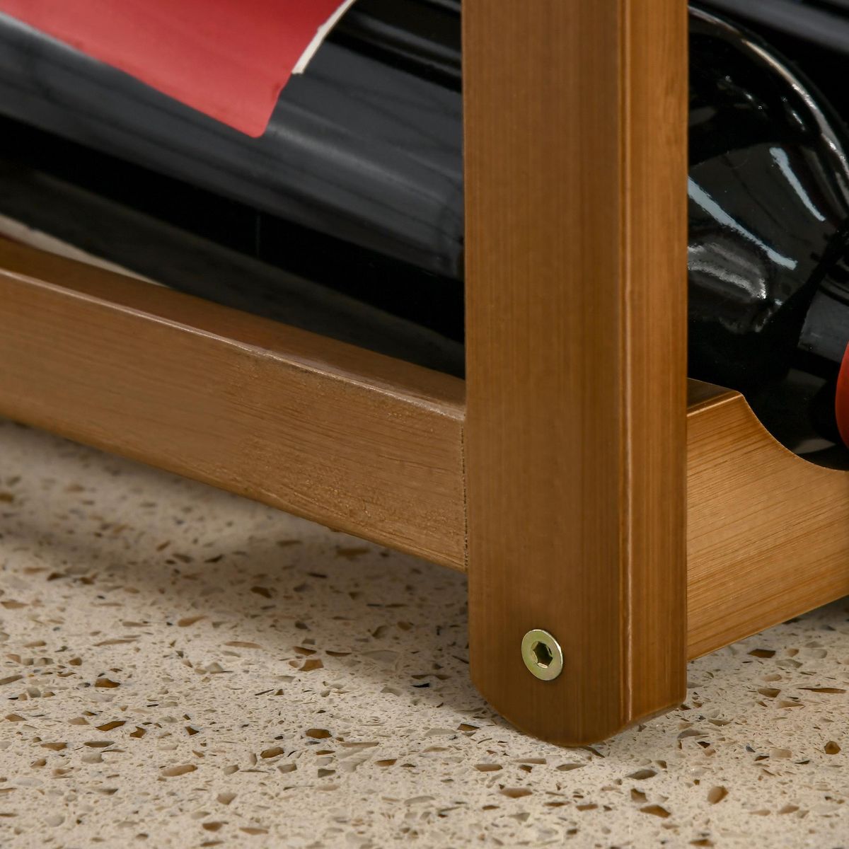 HOMCOM Étagère à bouteilles casier à vin range bouteilles horizontal 4 niv. 16 bouteilles max. bois de bambou