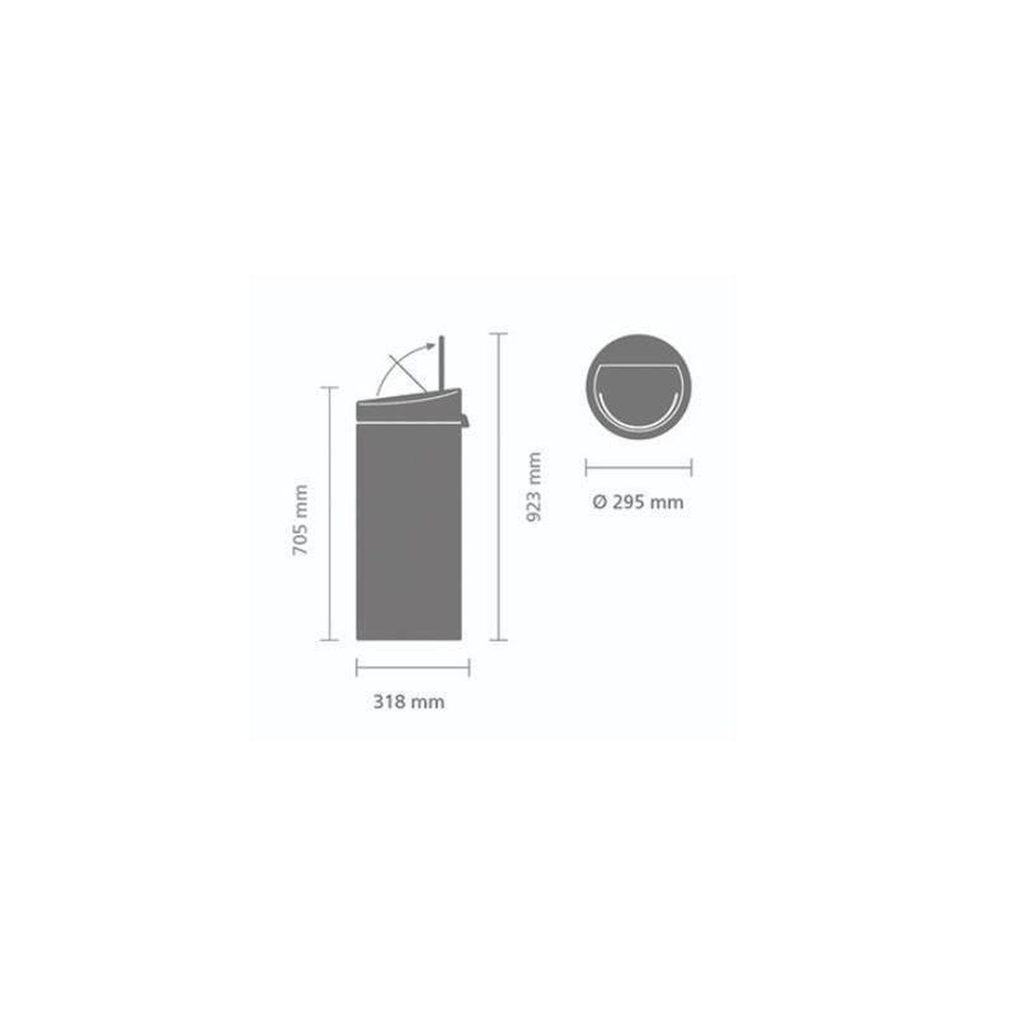 Voir la diapositive 5 : BRABANTIA BRABANTIA Poubelle Touch Bin New - 30L - Blanc
