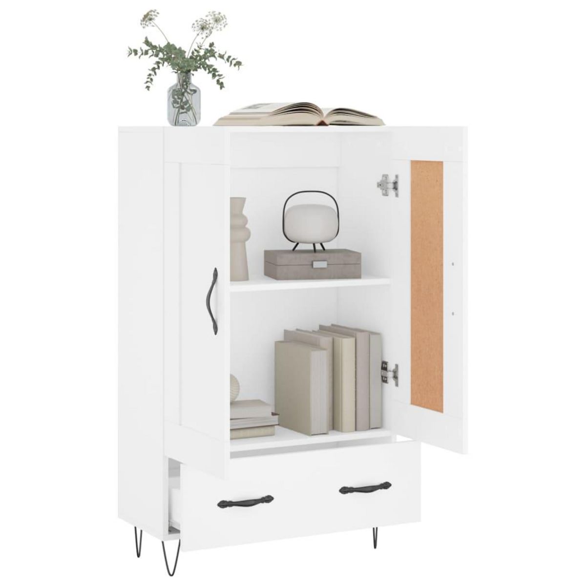 VIDAXL Buffet haut blanc 69,5x31x115 cm bois d'ingenierie