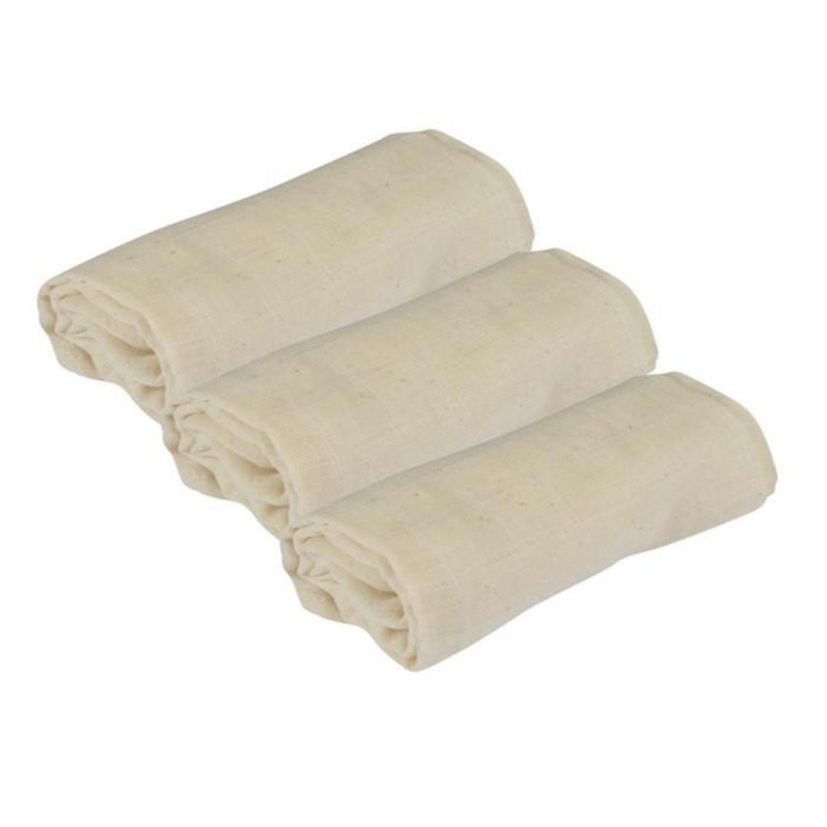 Paris Prix Lot de 3 Langes Bébé  Coton Bio  60x60cm Beige