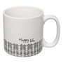 Voir la diapositive 5 : SECRET DE GOURMET Lot de 4 Mugs & Rack Design  Life  24cl Blanc