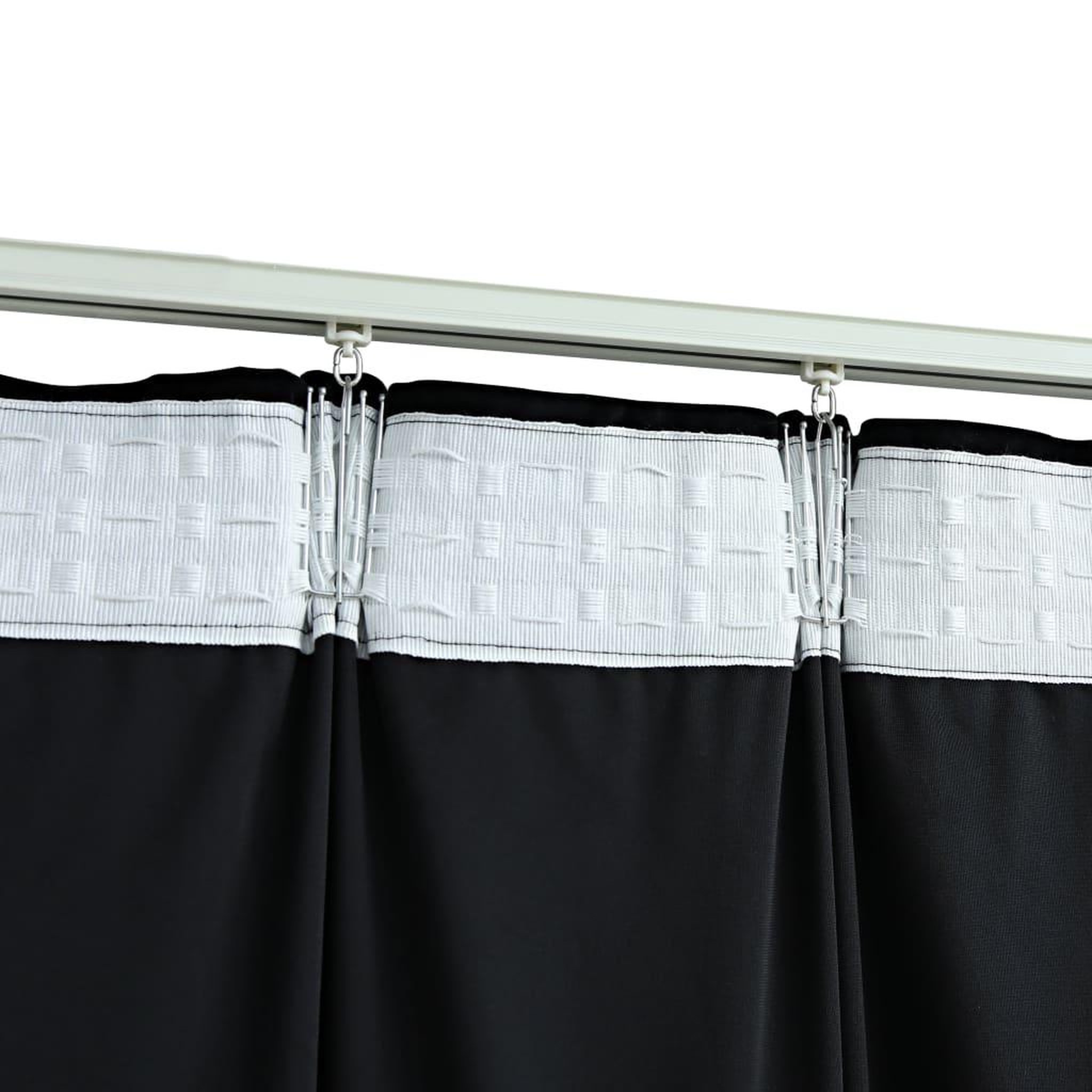 Voir la diapositive 4 : VIDAXL Rideau occultant avec crochets Velours Noir 290x245 cm