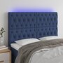 Voir la diapositive 1 : VIDAXL Tete de lit a LED Bleu 144x7x118/128 cm Tissu