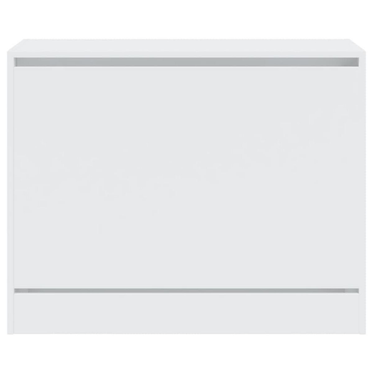 VIDAXL Armoire a chaussures blanc 80x34x63 cm bois d'ingenierie