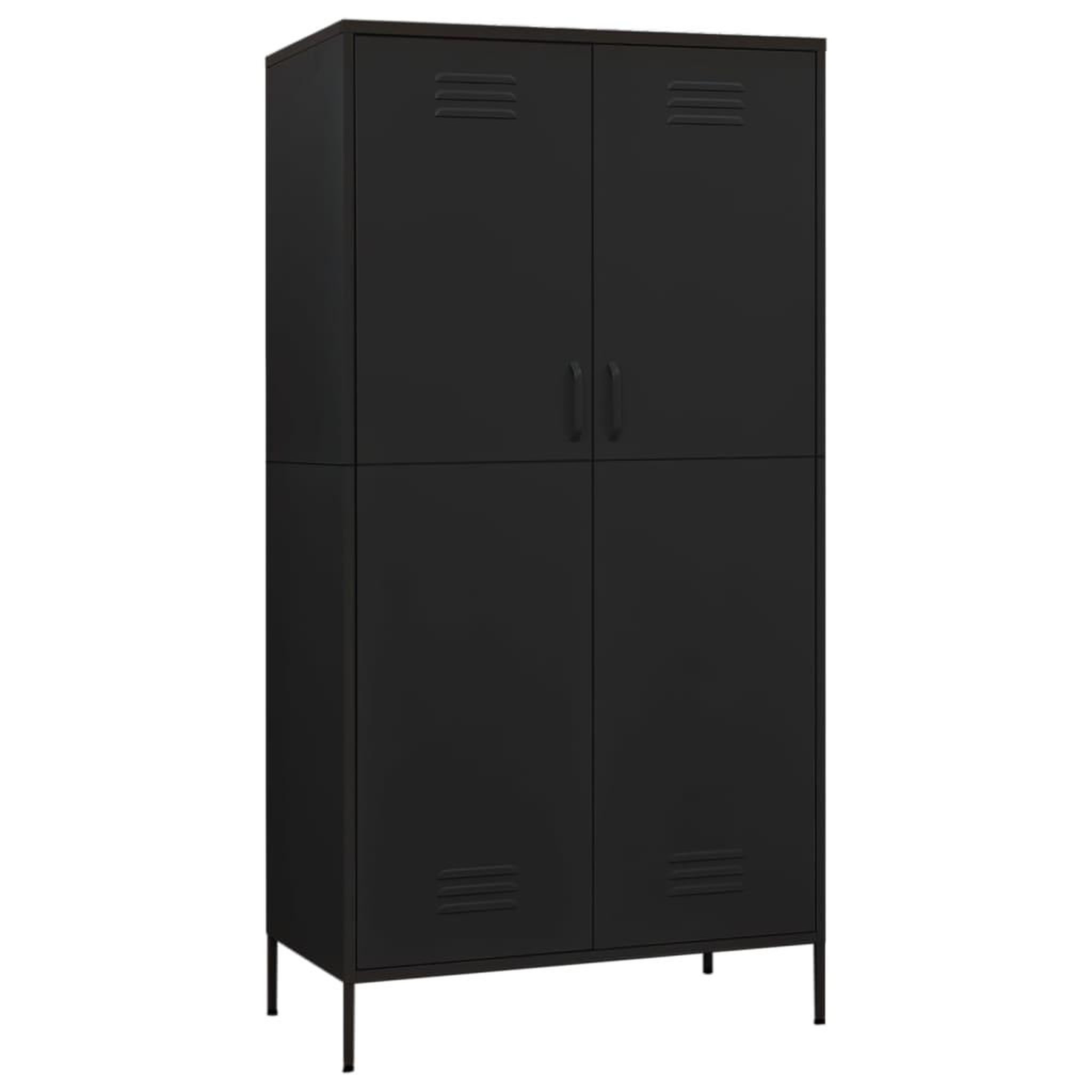 Voir la diapositive 2 : VIDAXL Garde-robe Noir 90x50x180 cm Acier