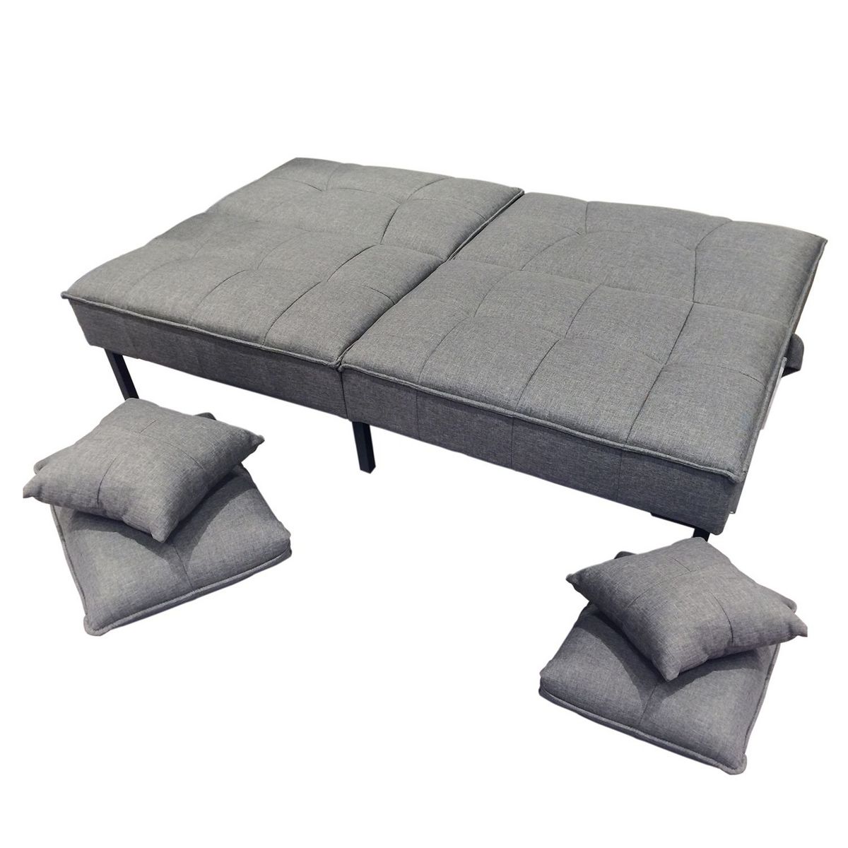 The Home Deco Factory Canapé convertible - Gris vert
