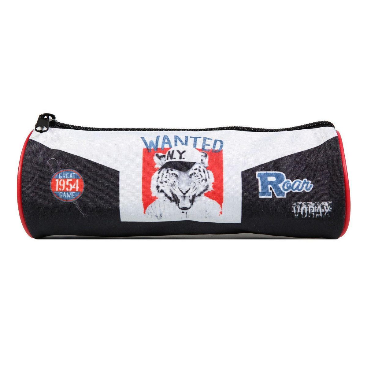 Bagtrotter BAGTROTTER Trousse scolaire ronde Vorax Noire Tigre