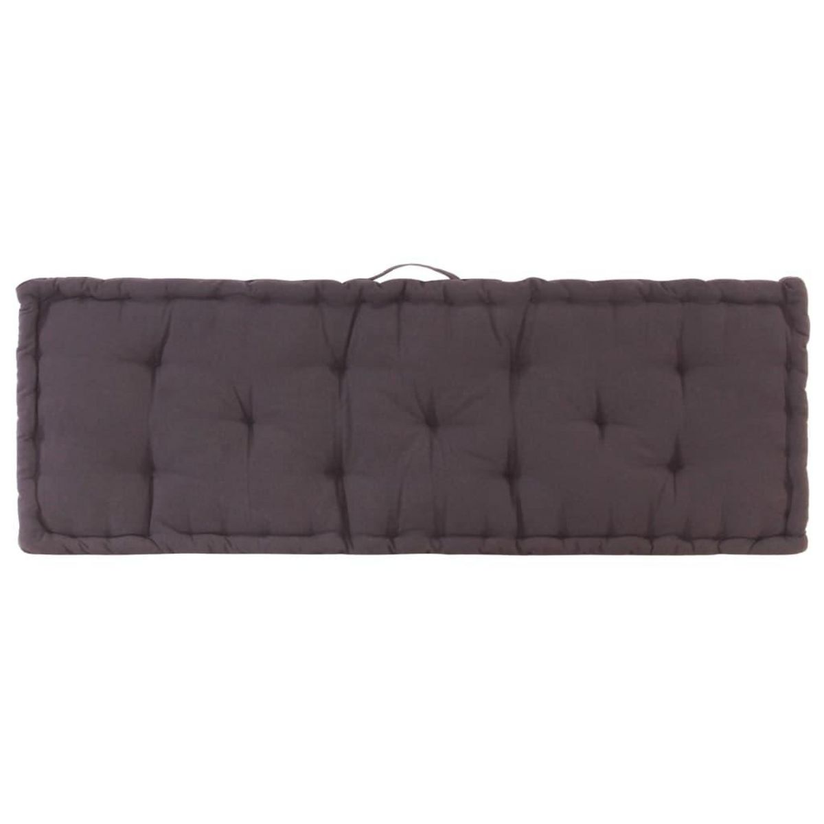 VIDAXL Coussins de plancher de palette lot de 2 Coton Anthracite
