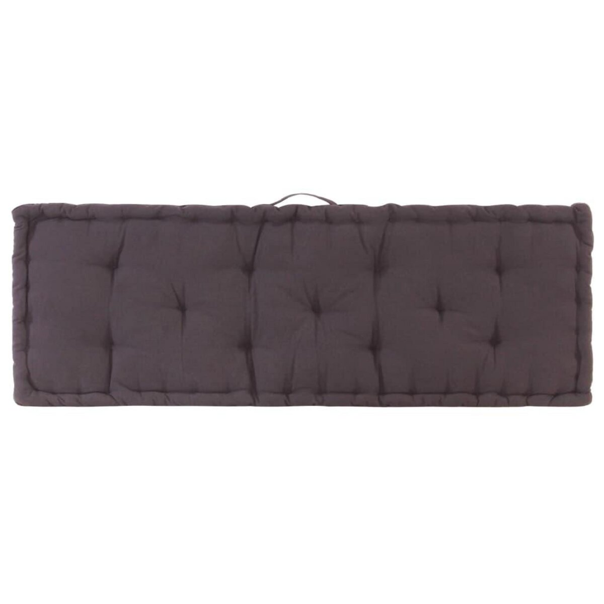 VIDAXL Coussins de plancher de palette lot de 2 Coton Anthracite