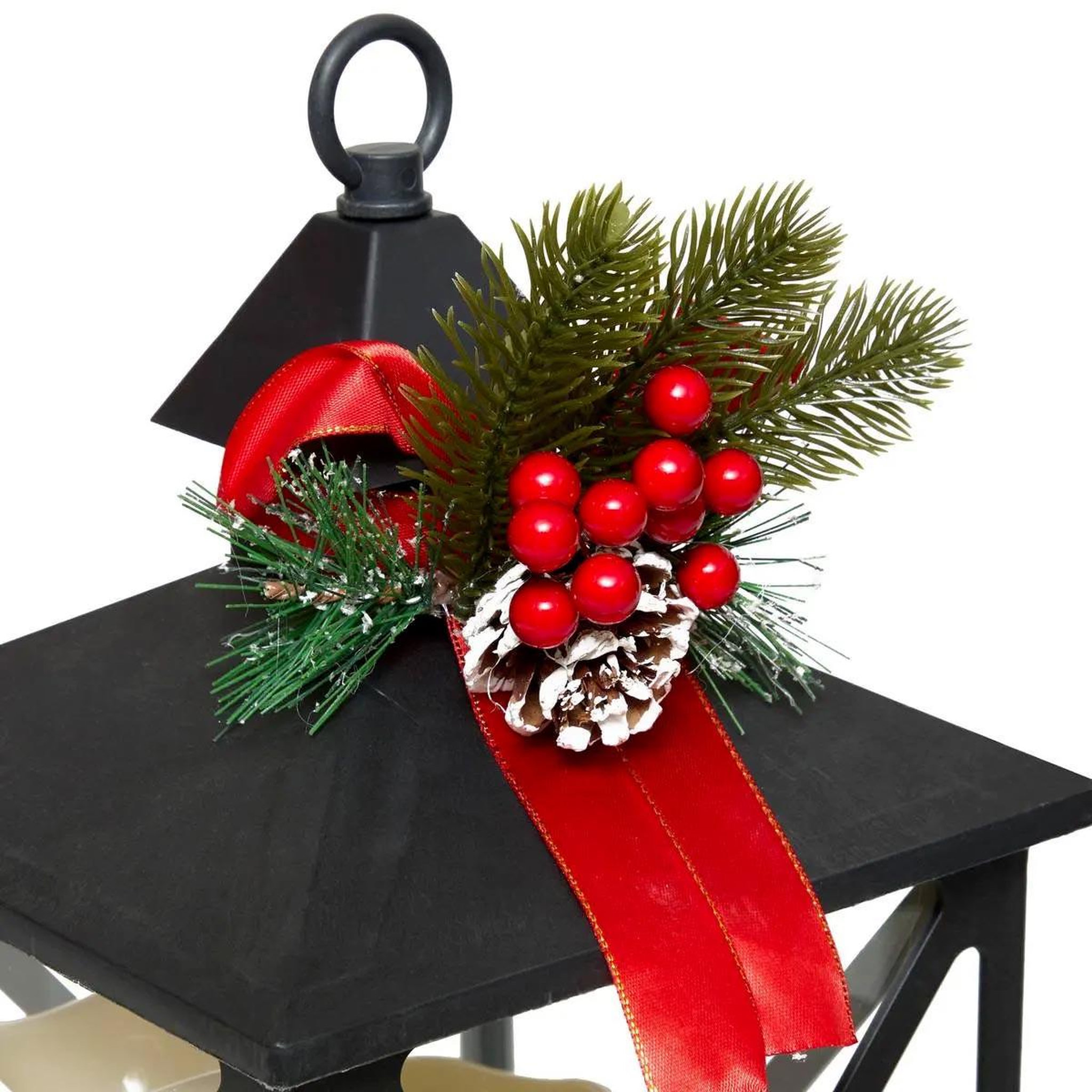 Voir la diapositive 2 : FEERIC LIGHT & CHRISTMAS Décoration lumineuse  lanterne  36cm noir