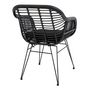 Voir la diapositive 4 : HOUSE NORDIC 4 Fauteuils de jardin noirs TRIESTE