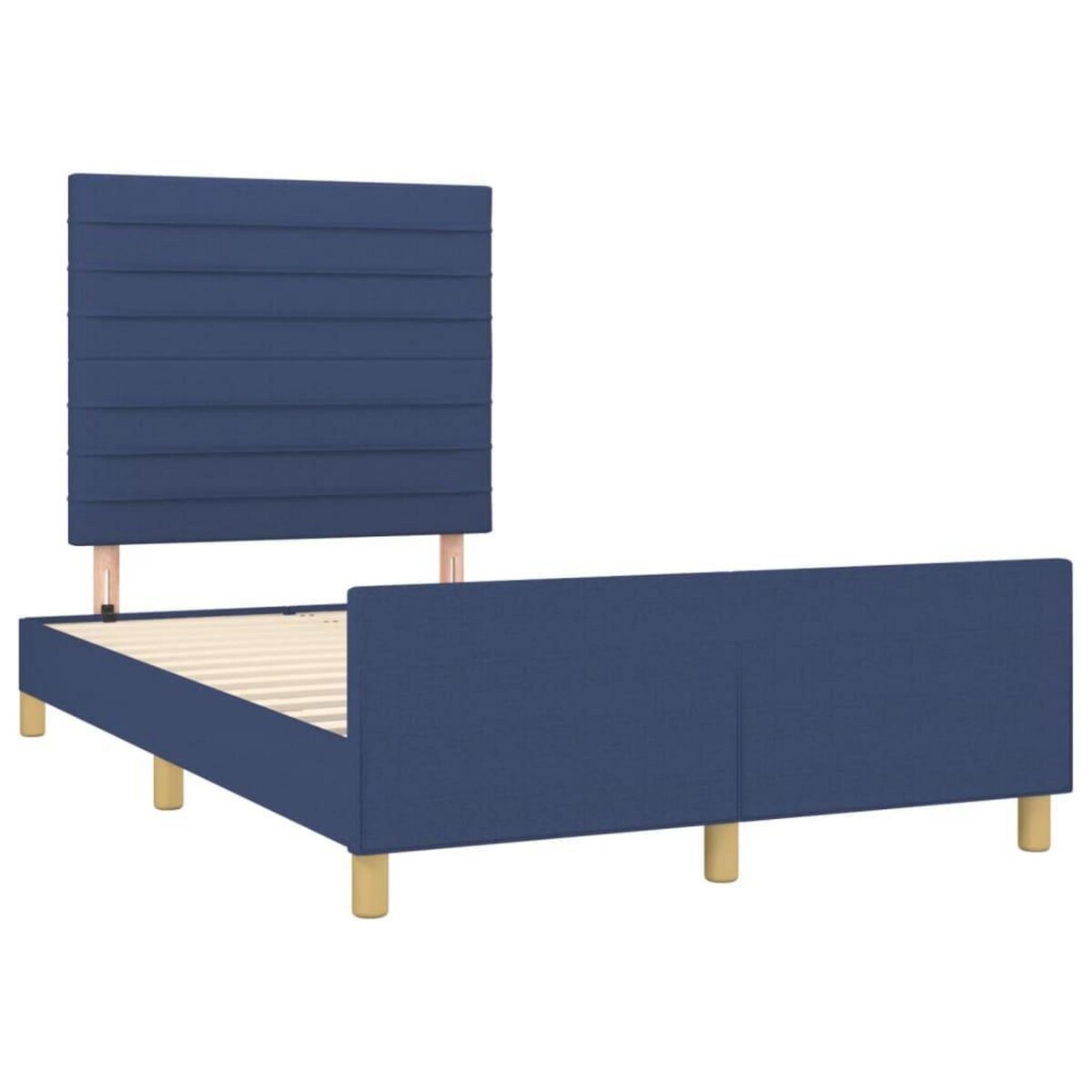 VIDAXL Cadre de lit sans matelas bleu 120x200 cm tissu