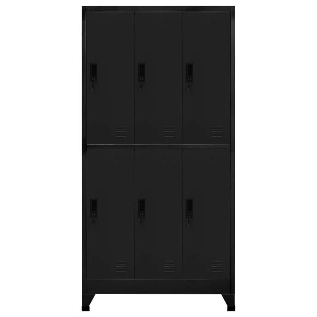 VIDAXL Armoire a casiers Noir 90x45x180 cm Acier