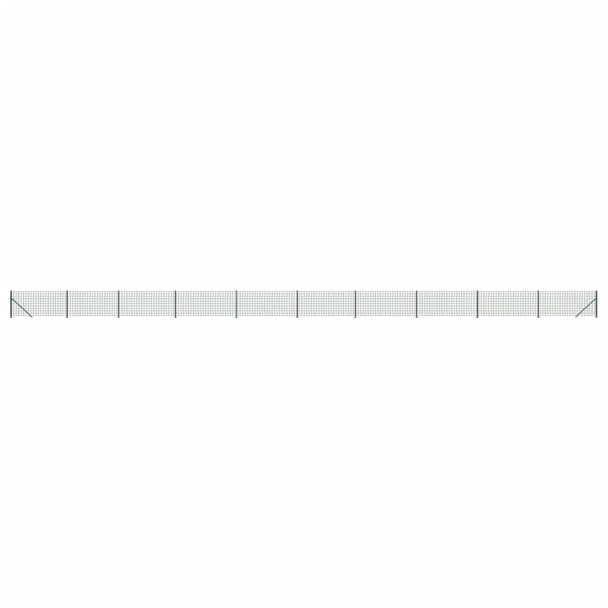 Voir la diapositive 2 : VIDAXL Cloture en treillis metallique avec bride vert 1,1x25 m