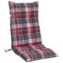 Voir la diapositive 5 : VIDAXL Coussins de chaise a dossier haut lot de 6 motif carreaux rouge