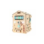 ELINELI Maison d'activités en bois - bleu pastel