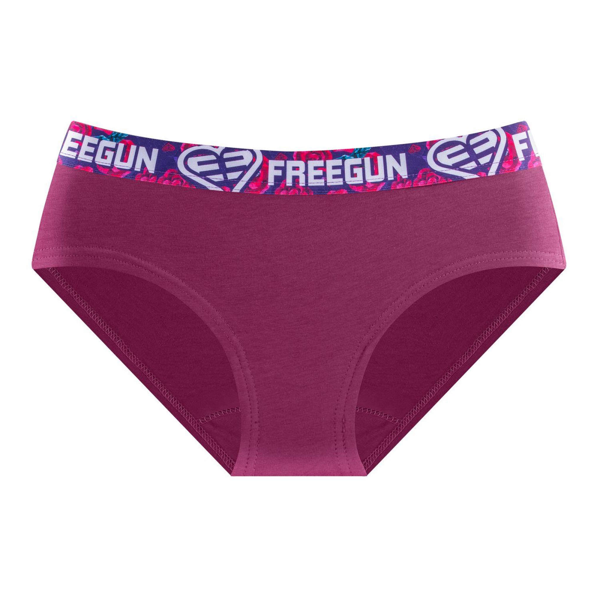 Voir la diapositive 4 : FREEGUN Lot de 3 culottes fille en coton Origami