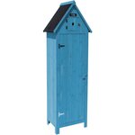 Habitat et Jardin Armoire de jardin  Cabanon  - 77 x 54.5 x 179 cm - Bleu ciel